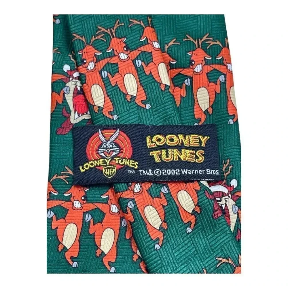 Looney Tunes Christmas Holiday Taz Dancing Reindeer Neck Tie